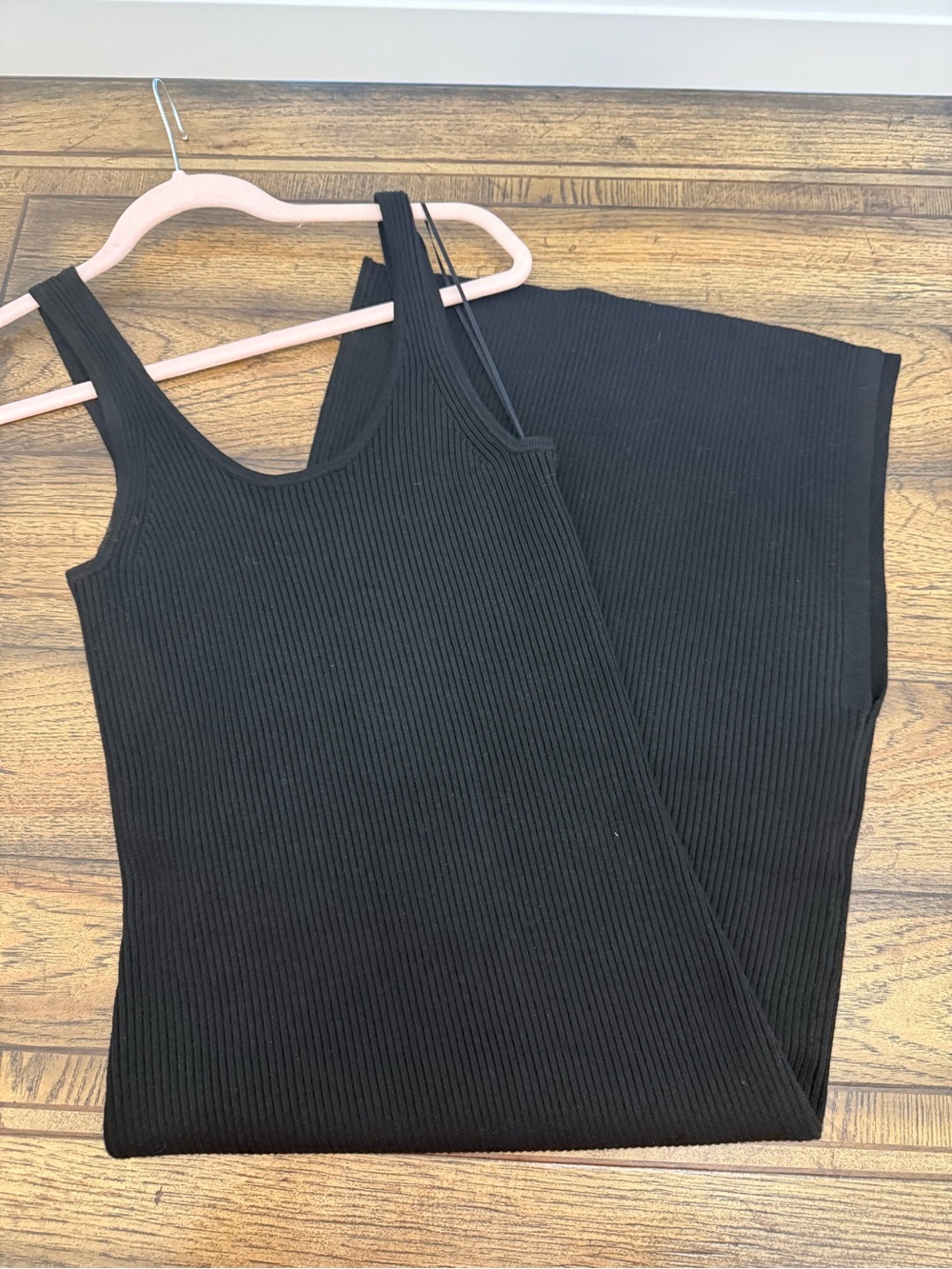 a new day Black Ribbed Tank Dress - Scoop Neck